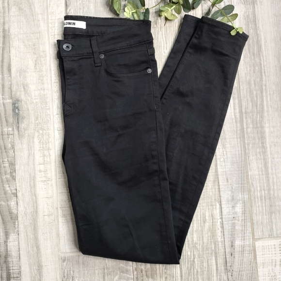 Baldwin The L CIGARETTE Jean Womens Sz 29 Black Sk - Picture 2 of 9